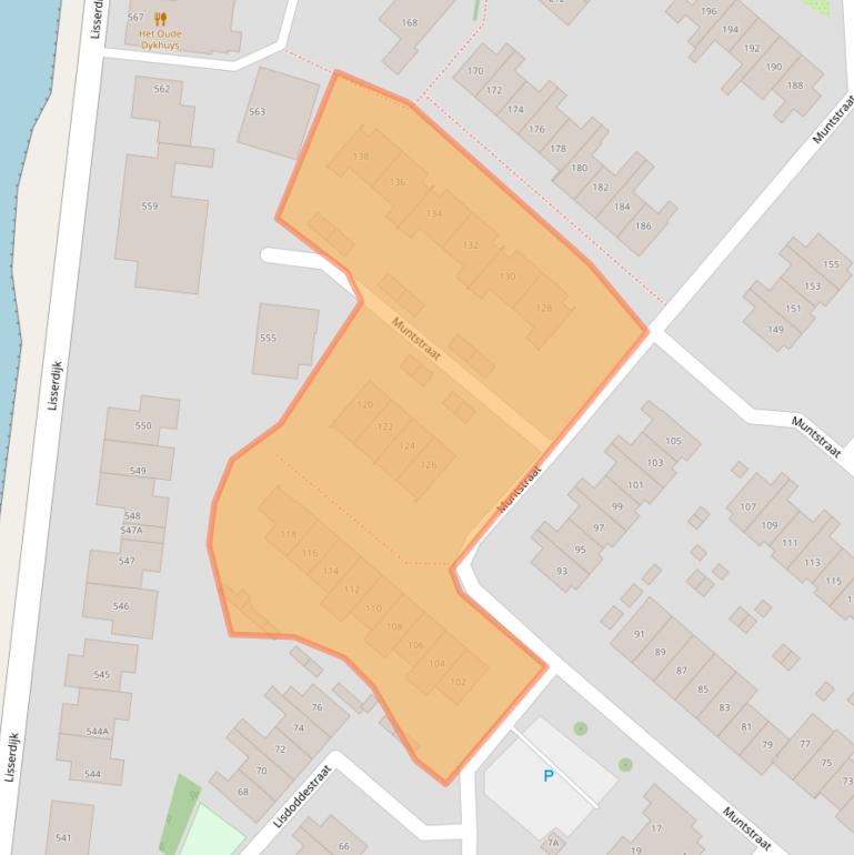 Kaart van postcodegebied 2165VL.