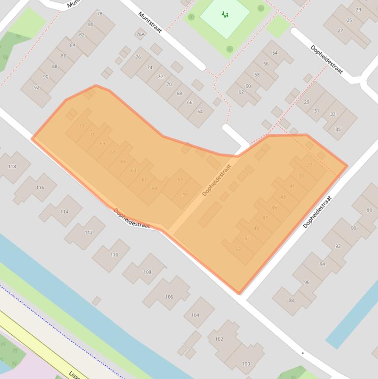 Kaart van postcodegebied 2165VN.