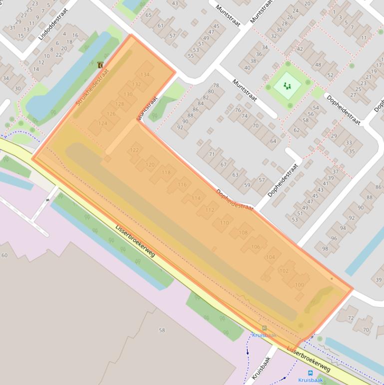 Kaart van postcodegebied 2165VT.