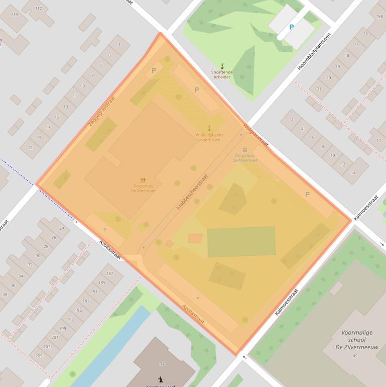 Kaart van postcodegebied 2165XG.