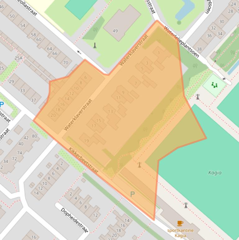 Kaart van postcodegebied 2165XN.