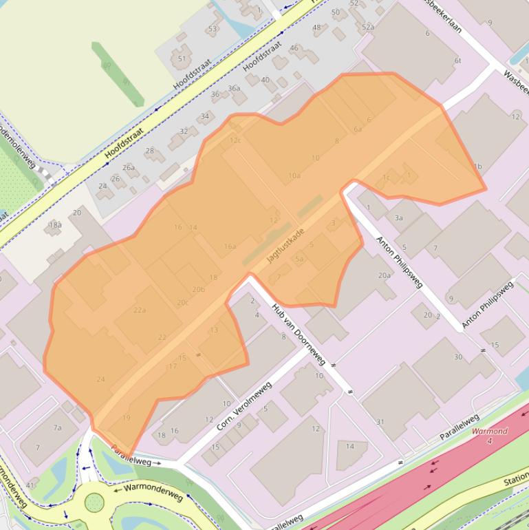 Kaart van postcodegebied 2171AG.