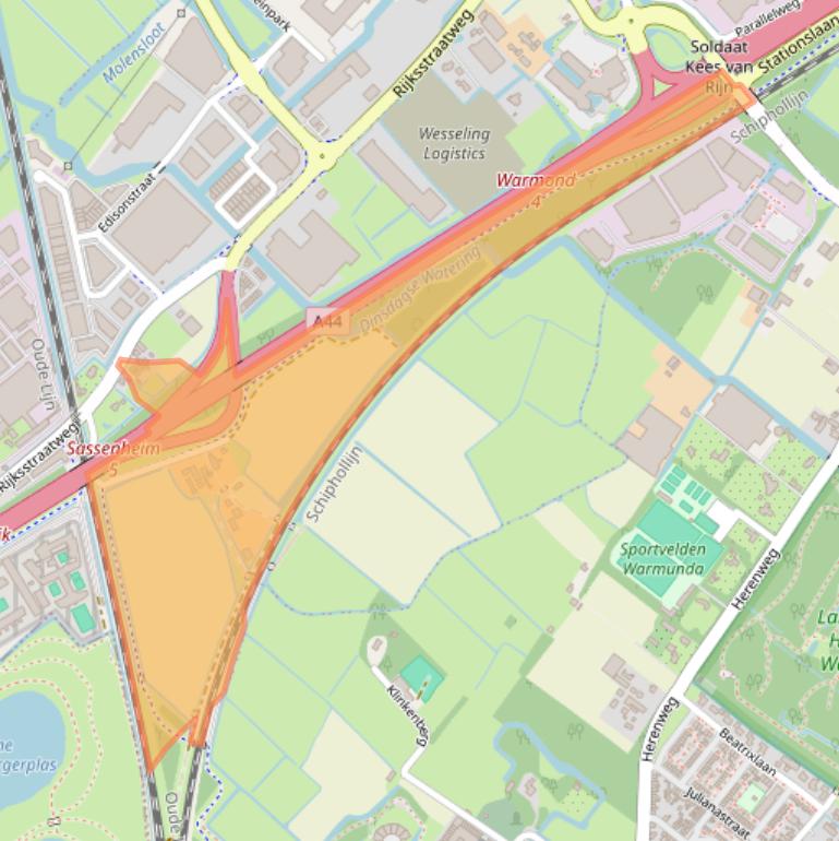 Kaart van postcodegebied 2171AN.