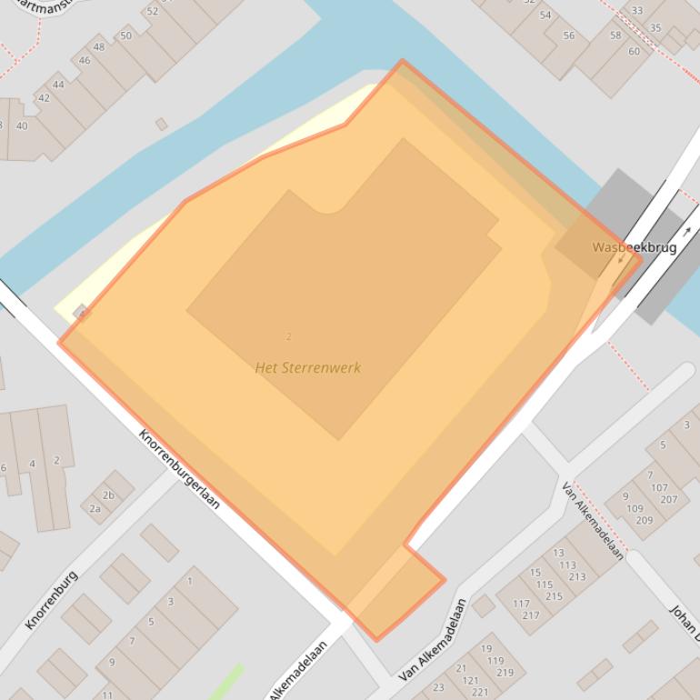Kaart van postcodegebied 2171AZ.