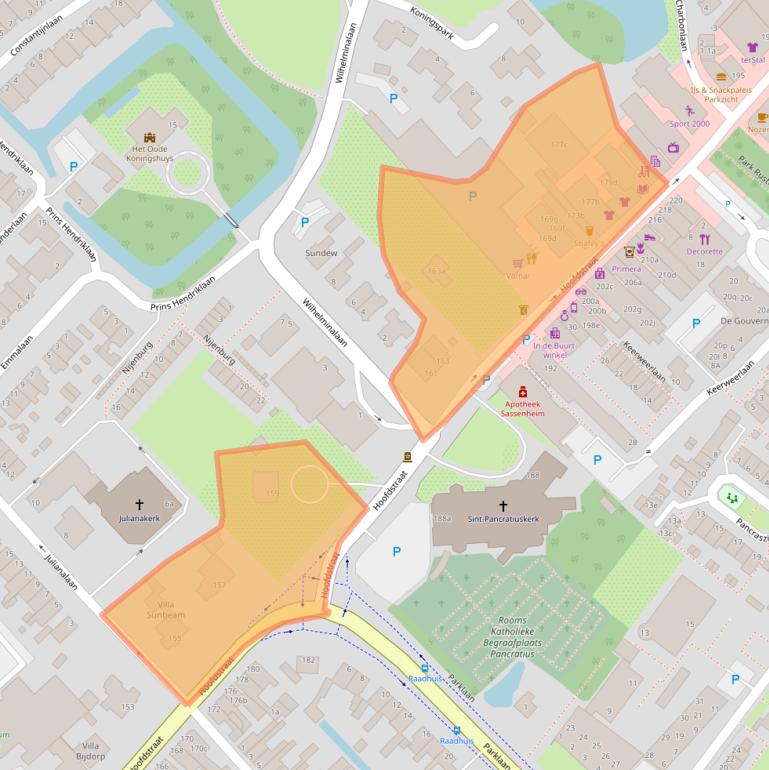 Kaart van postcodegebied 2171BB.