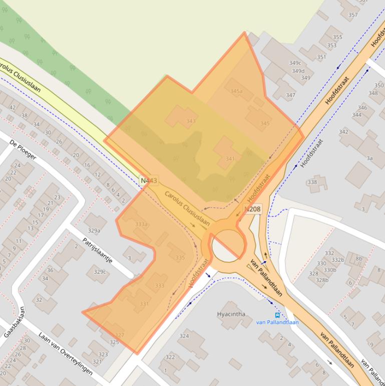 Kaart van postcodegebied 2171BH.