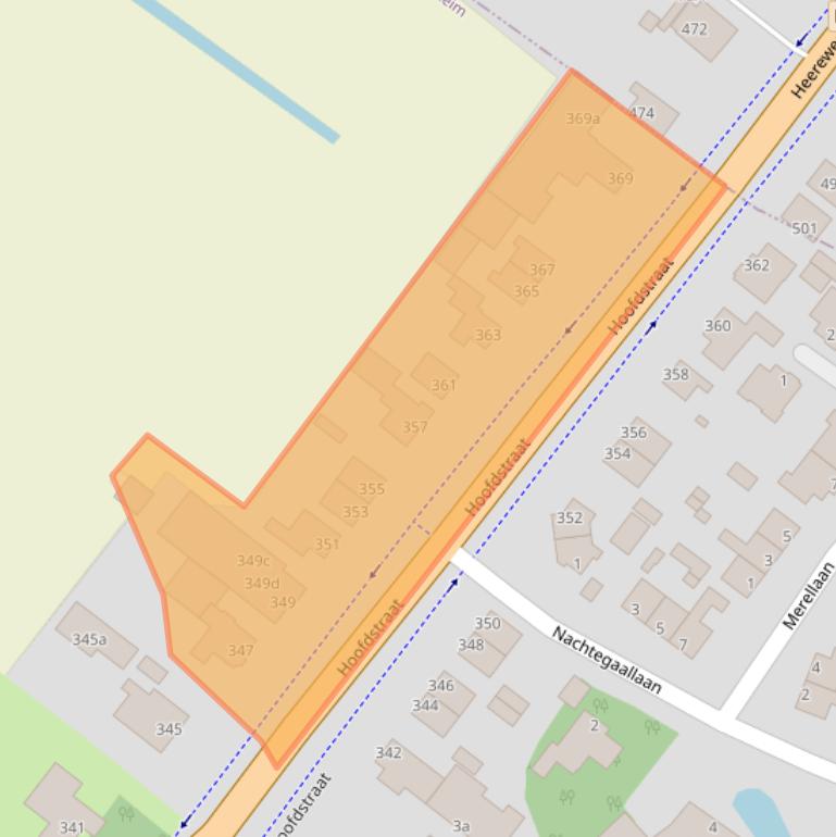 Kaart van postcodegebied 2171BJ.