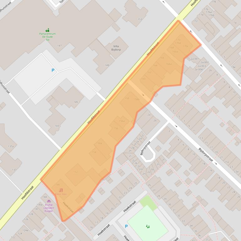 Kaart van postcodegebied 2171BL.