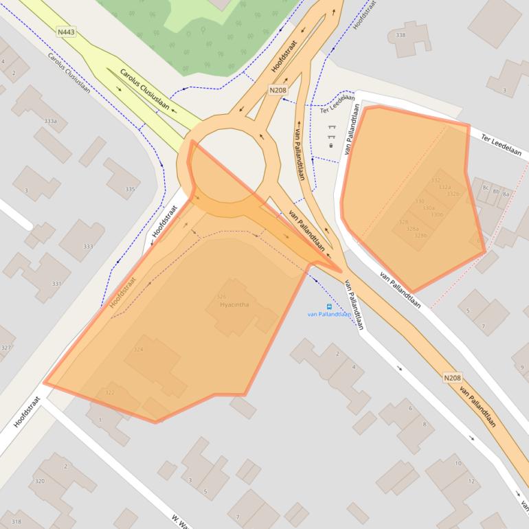 Kaart van postcodegebied 2171BT.