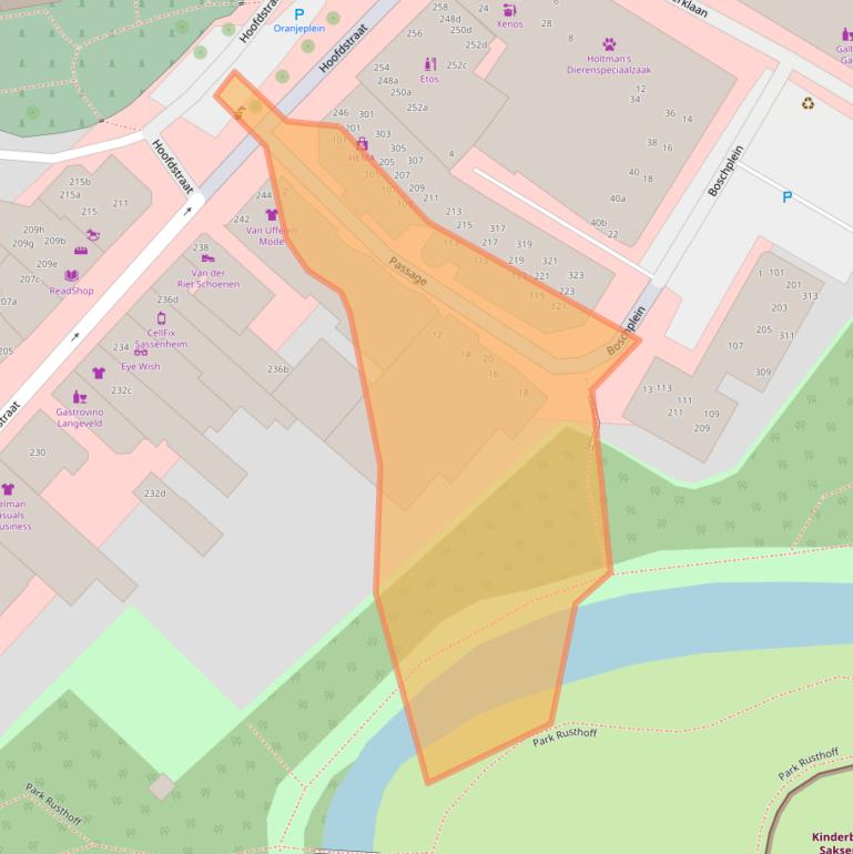 Kaart van postcodegebied 2171BX.