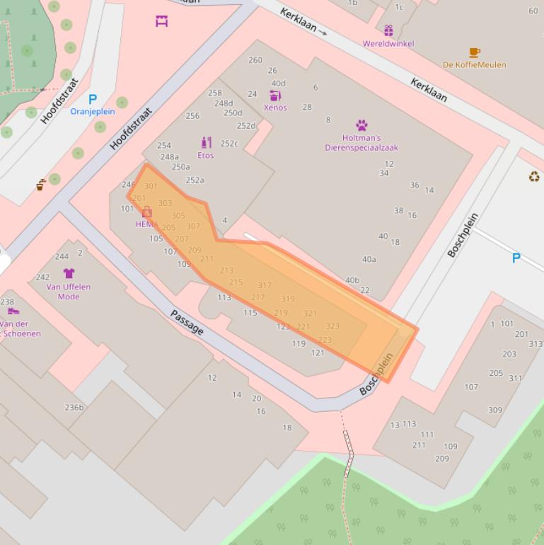 Kaart van postcodegebied 2171BZ.