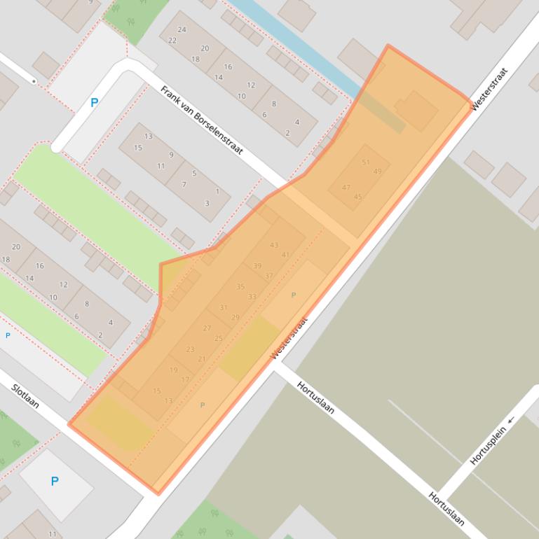 Kaart van postcodegebied 2171CG.