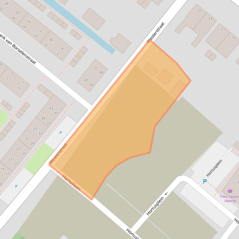 Kaart van postcodegebied 2171CJ.