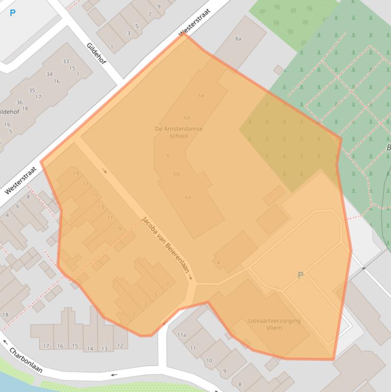 Kaart van postcodegebied 2171CM.