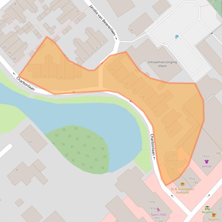 Kaart van postcodegebied 2171CN.