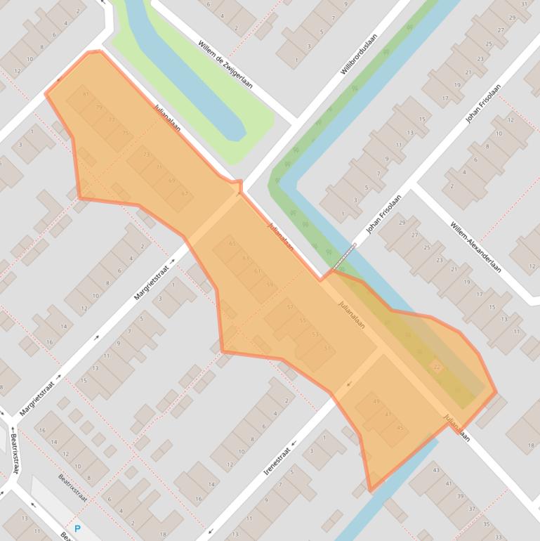 Kaart van postcodegebied 2171CX.