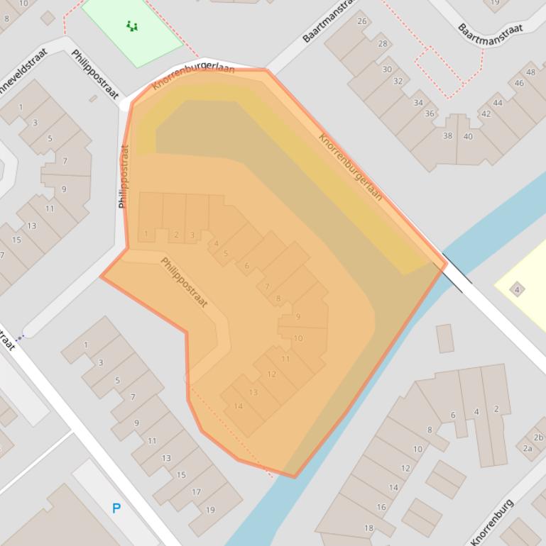 Kaart van postcodegebied 2171DG.