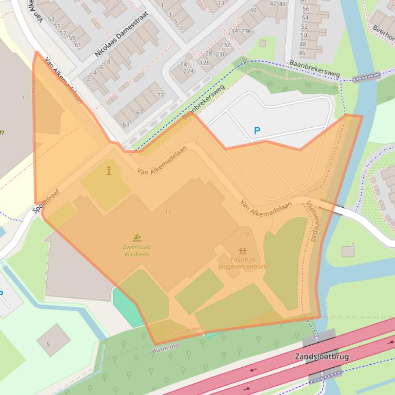 Kaart van postcodegebied 2171DH.