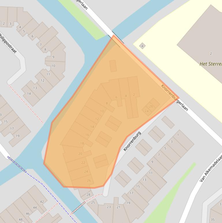 Kaart van postcodegebied 2171DK.