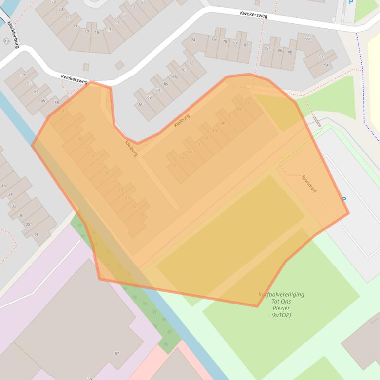 Kaart van postcodegebied 2171DR.