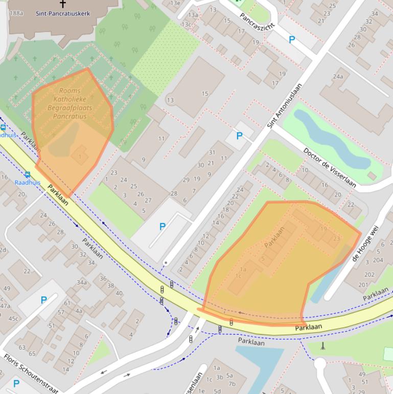 Kaart van postcodegebied 2171EA.