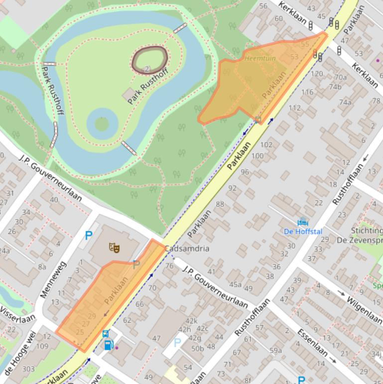 Kaart van postcodegebied 2171EB.