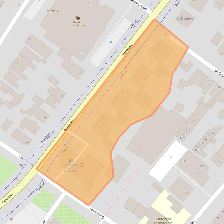 Kaart van postcodegebied 2171EG.