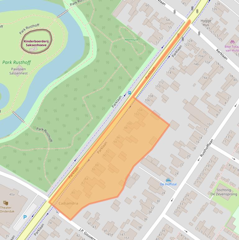 Kaart van postcodegebied 2171EH.