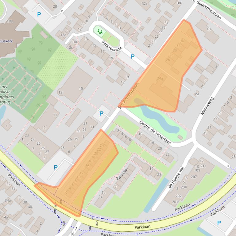 Kaart van postcodegebied 2171EM.