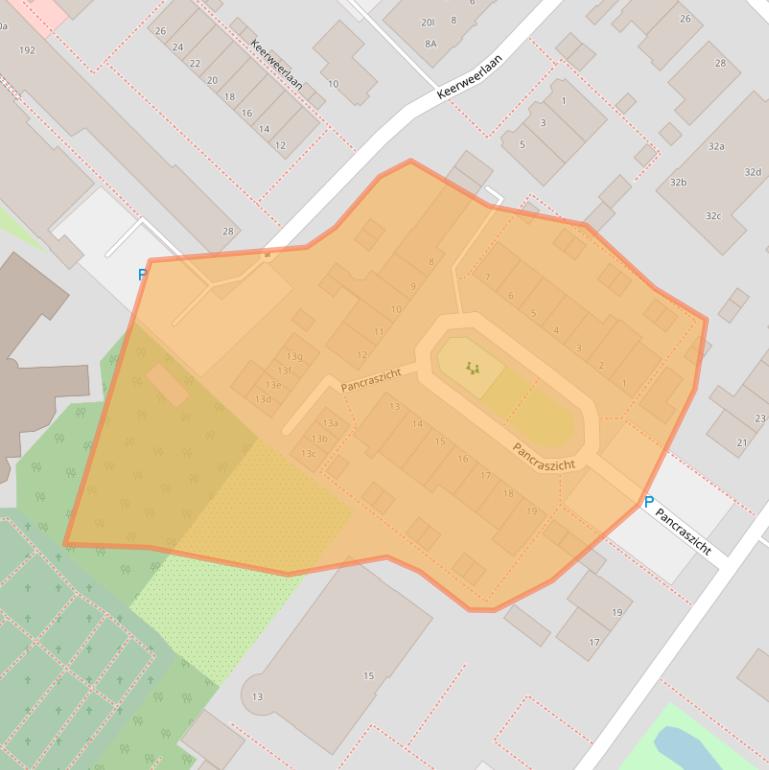 Kaart van postcodegebied 2171EN.