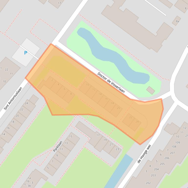 Kaart van postcodegebied 2171EP.