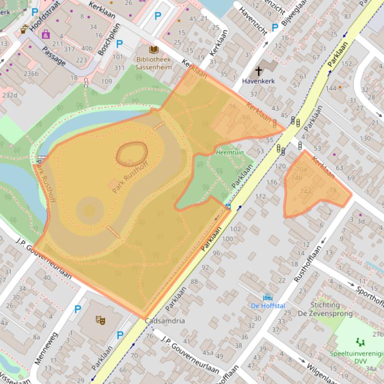 Kaart van postcodegebied 2171GD.