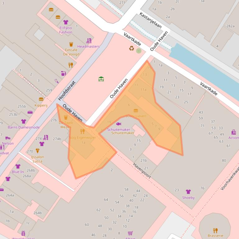 Kaart van postcodegebied 2171GG.