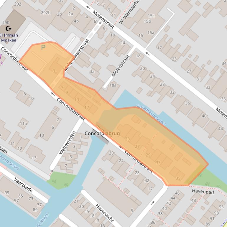 Kaart van postcodegebied 2171GK.