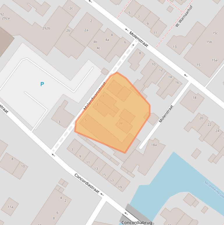 Kaart van postcodegebied 2171GP.