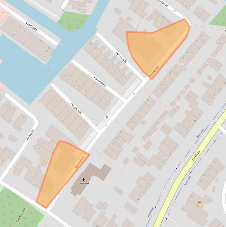 Kaart van postcodegebied 2171GR.