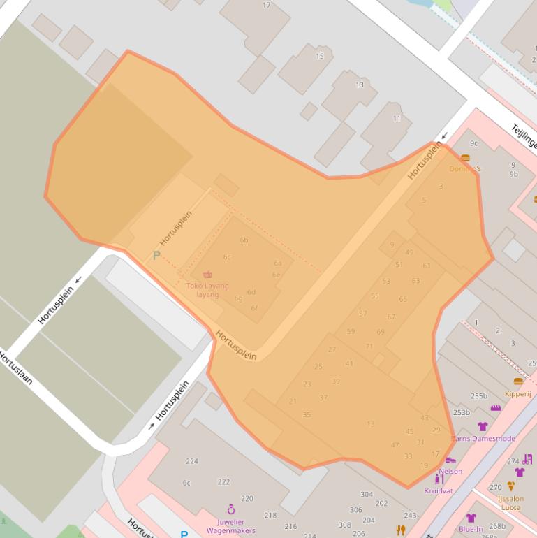 Kaart van postcodegebied 2171GZ.