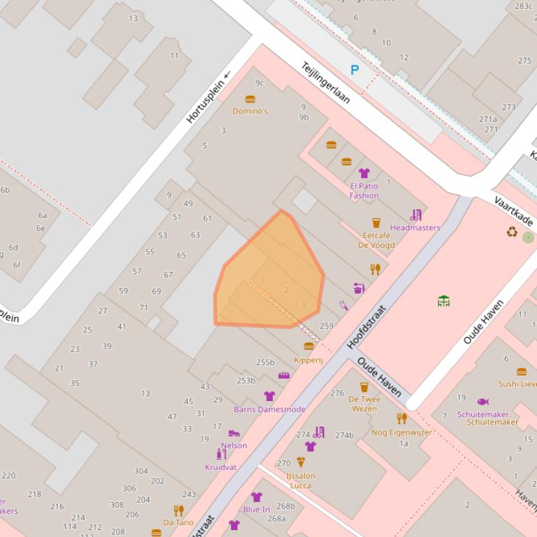 Kaart van postcodegebied 2171HG.