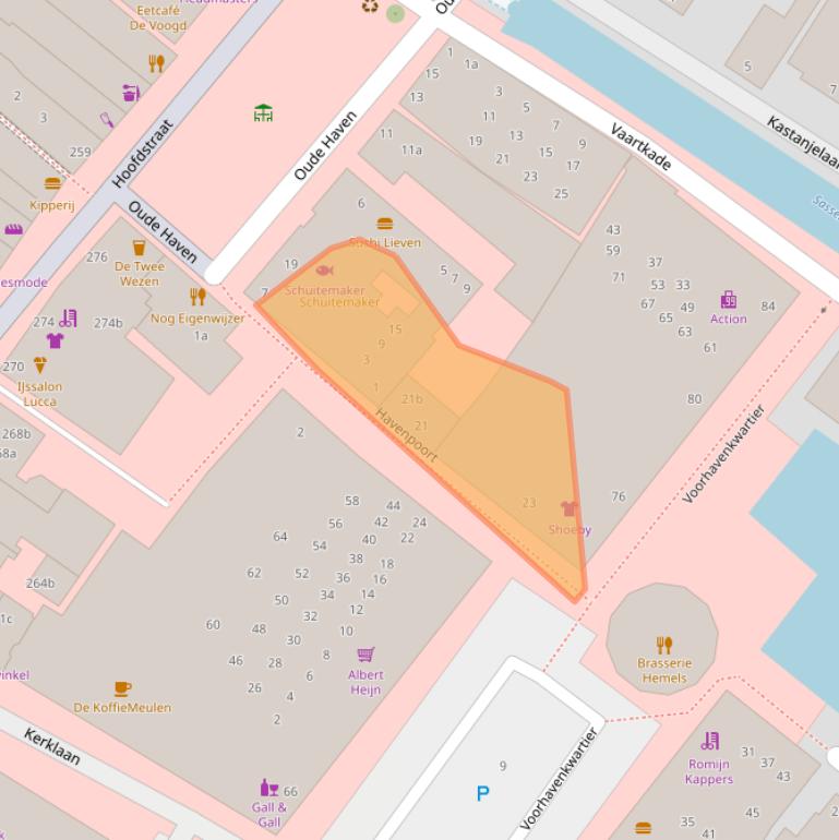 Kaart van postcodegebied 2171HH.