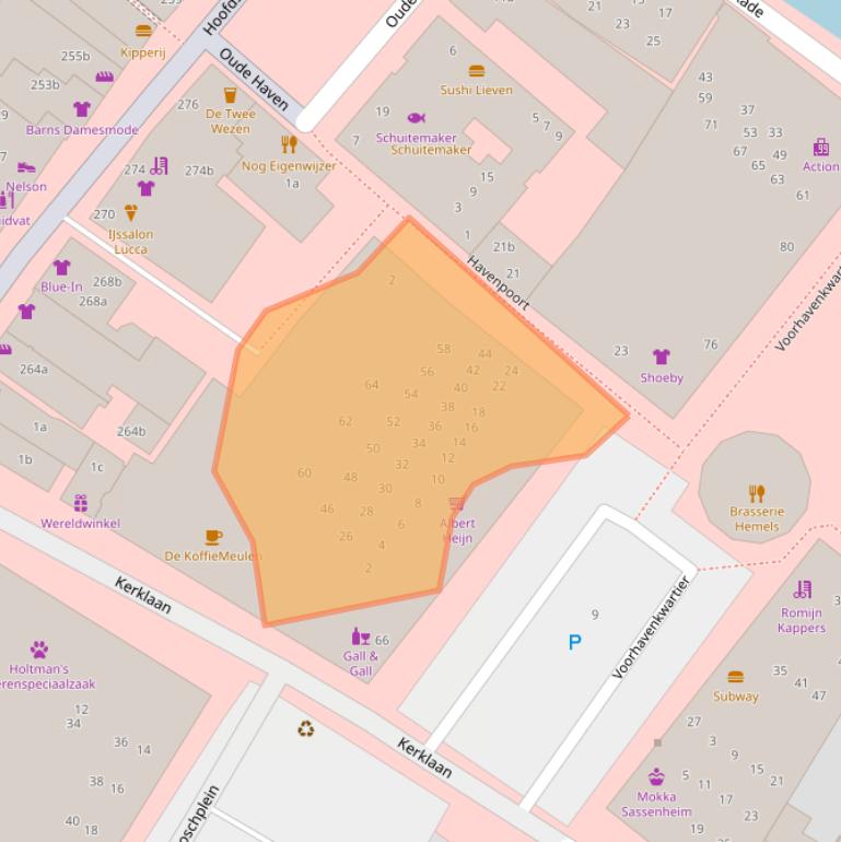 Kaart van postcodegebied 2171HX.