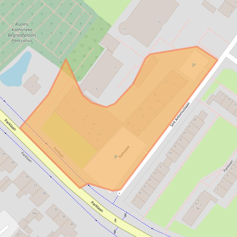 Kaart van postcodegebied 2171JB.