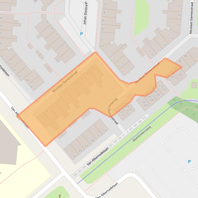 Kaart van postcodegebied 2171KB.