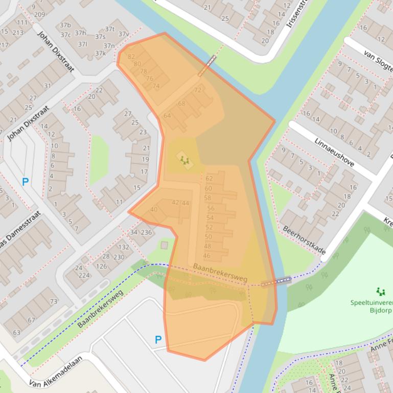 Kaart van postcodegebied 2171KE.