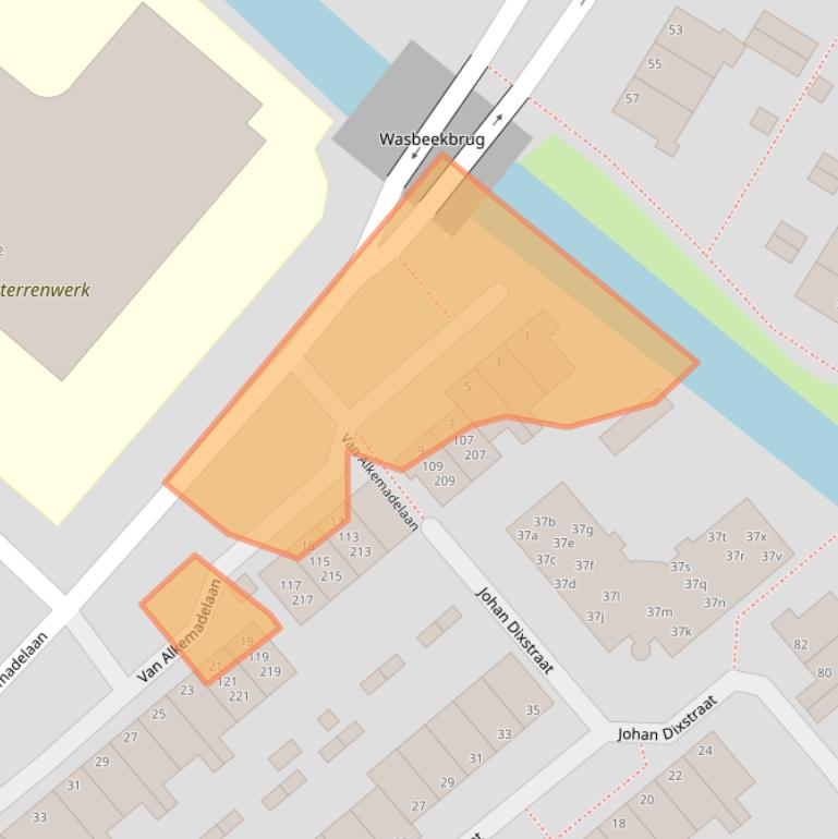 Kaart van postcodegebied 2171KH.