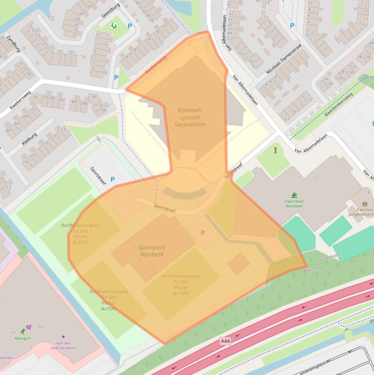 Kaart van postcodegebied 2171KM.