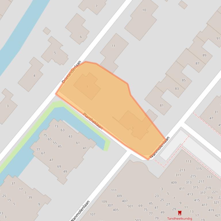 Kaart van postcodegebied 2171LN.