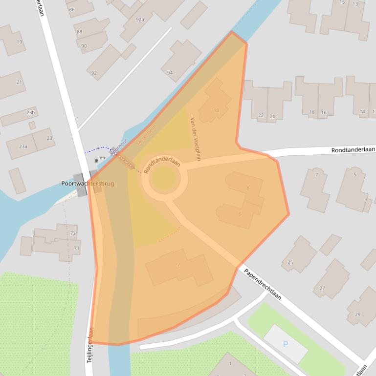 Kaart van postcodegebied 2171LS.