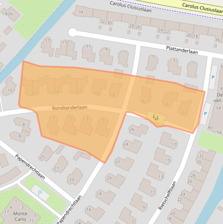 Kaart van postcodegebied 2171LW.