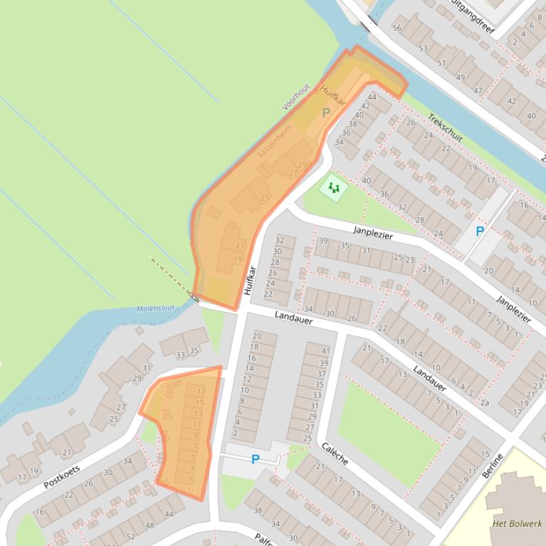 Kaart van postcodegebied 2171MR.