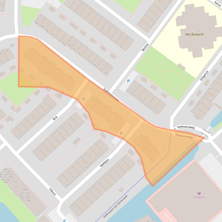 Kaart van postcodegebied 2171MT.